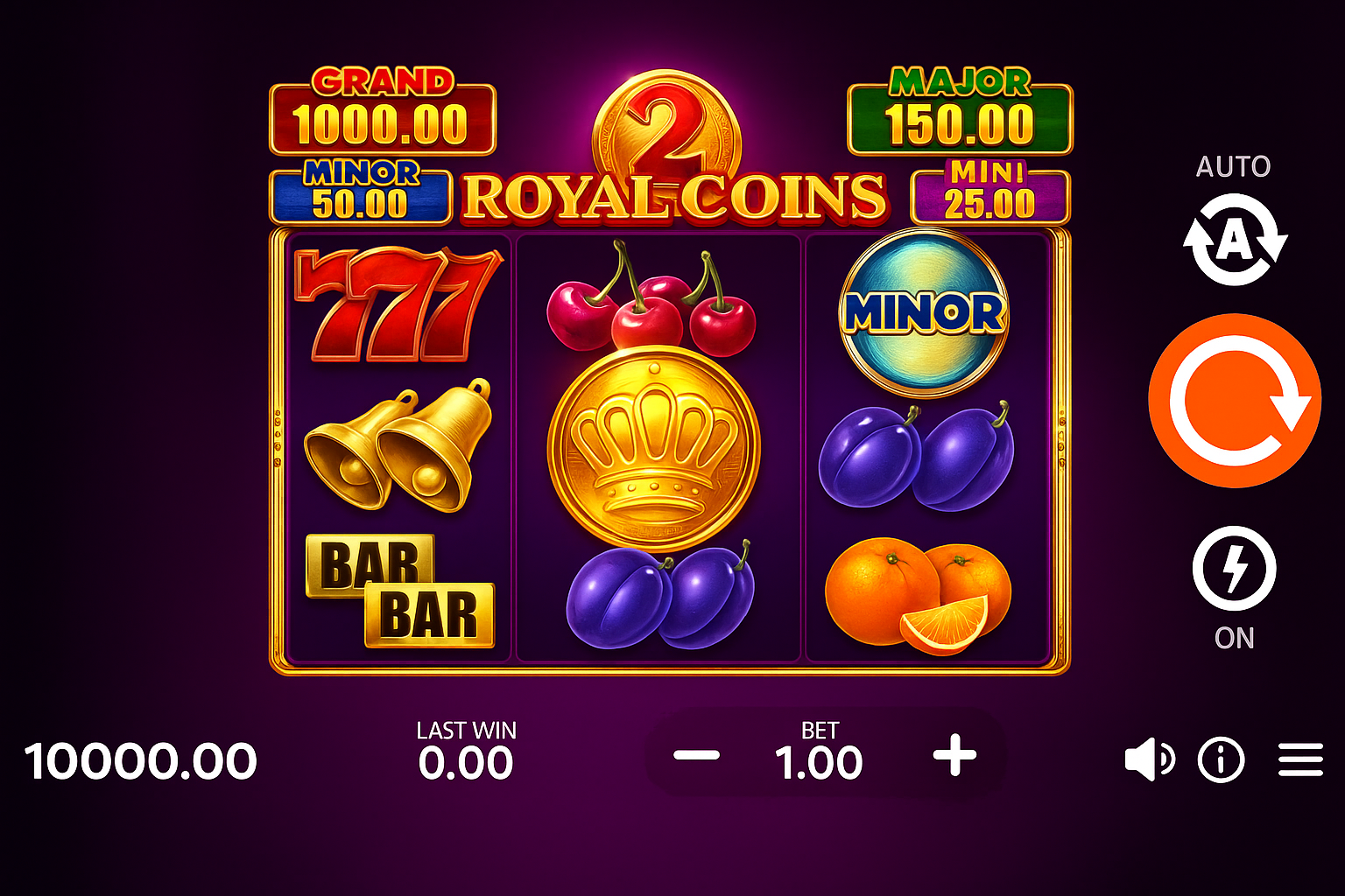 Royal Coins 2 Hold and Win gameplay